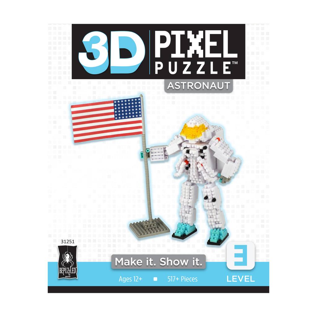 3D Pixel Puzzle™ Astronaut 517 Piece Puzzle Michaels